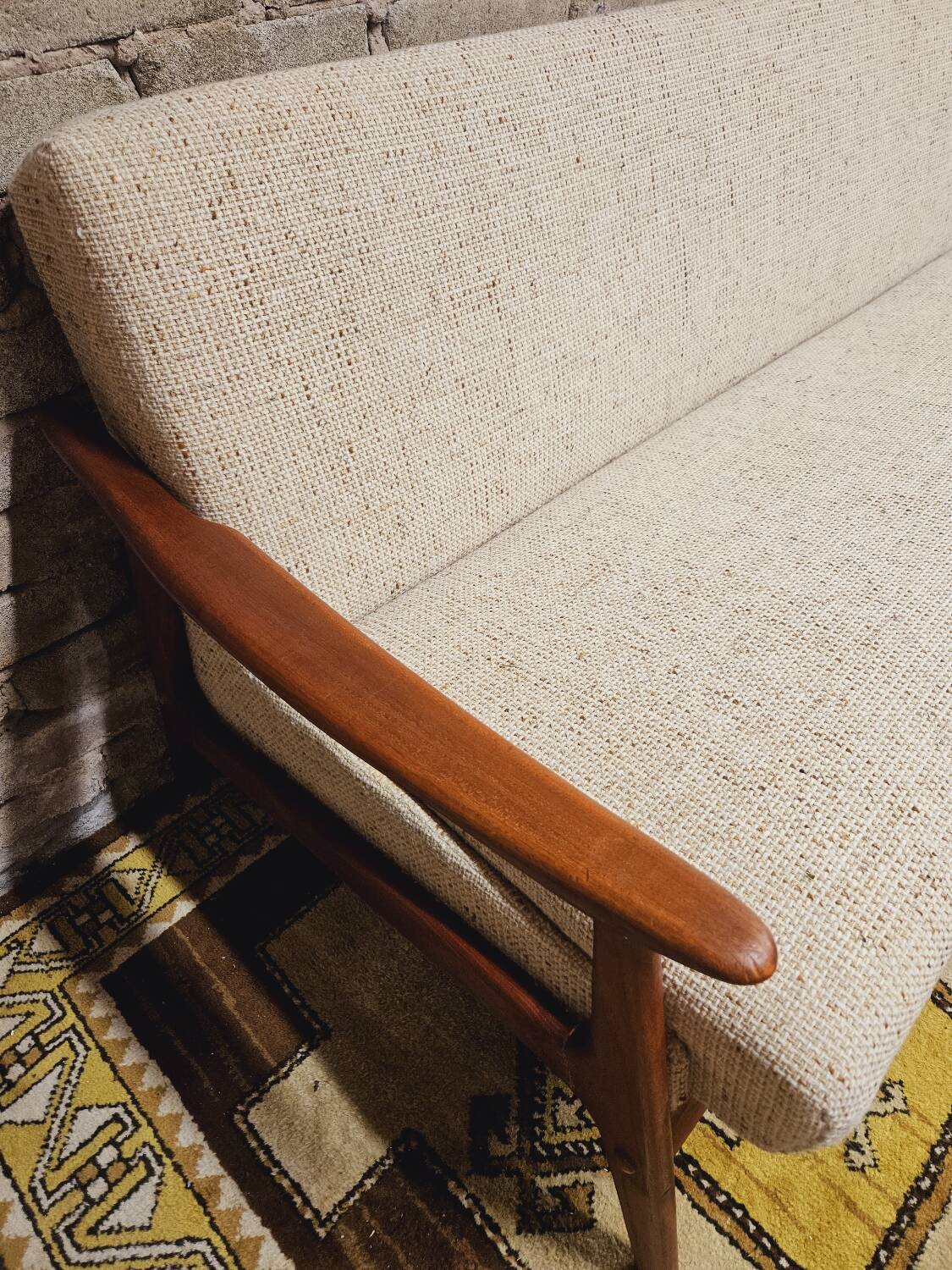 Danish teak Scandinavian sofa armchair set 1960