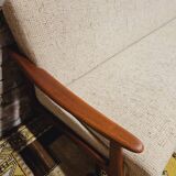 Danish teak Scandinavian sofa armchair set 1960