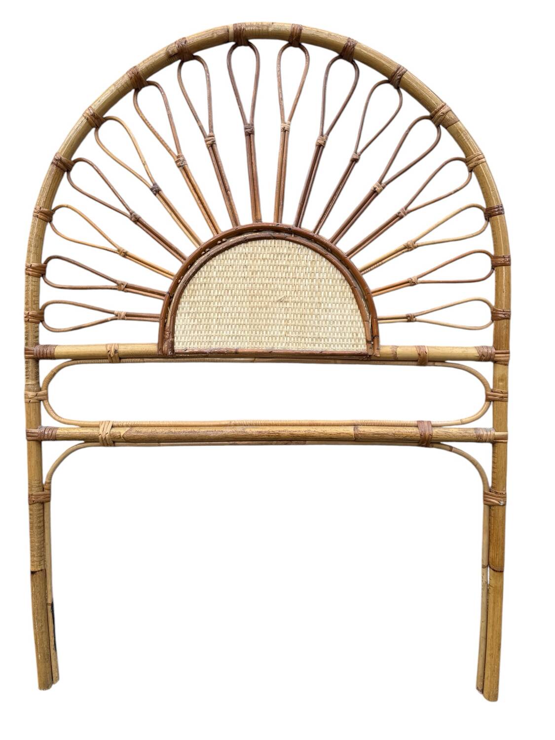 60s rattan headboard