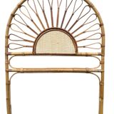 60s rattan headboard