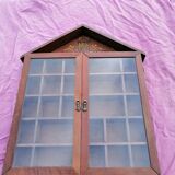 SHOWCASE FOR MINIATURE STYLE VINTAGE WOODEN CHALET WALL