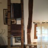 Raw wood farm ladder