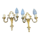 Paire d’appliques double en bronze doré