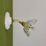 Vintage moulded glass lampshade - tableware collection -