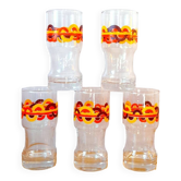 Set of 5 70s pop glasses