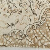 All-Over Floral Pattern Beige Brown Turkish Rug, 166x285Cm