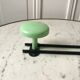 Black metal hook and sage green 60s-70s
