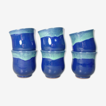 Set of 6 ceramic coffee cups