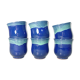 Set of 6 ceramic coffee cups