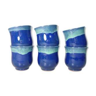 Set of 6 ceramic coffee cups