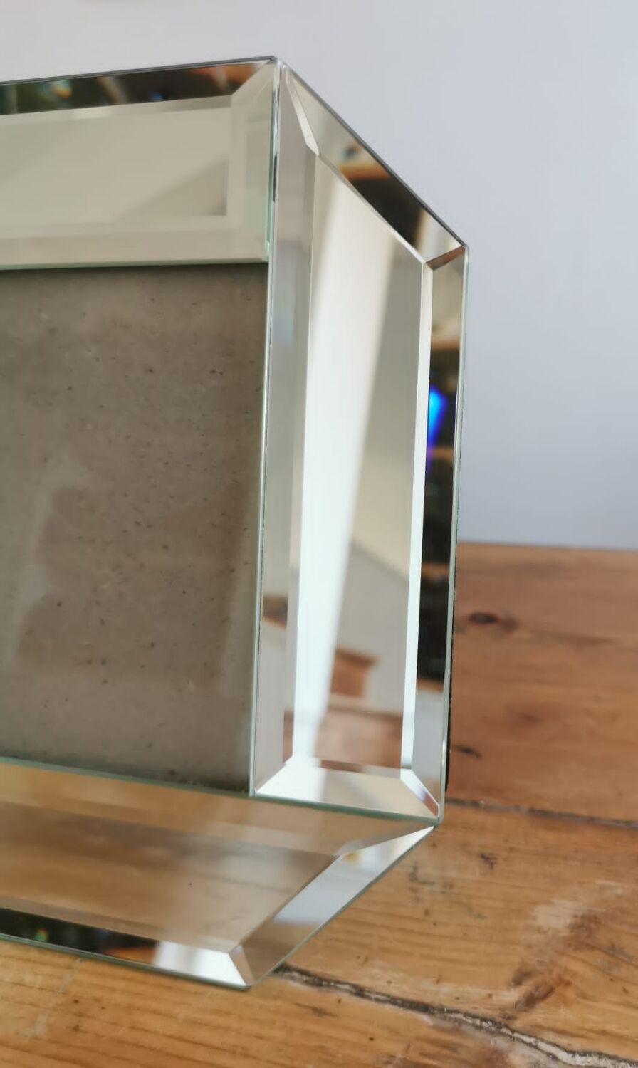 Old beveled mirror frame