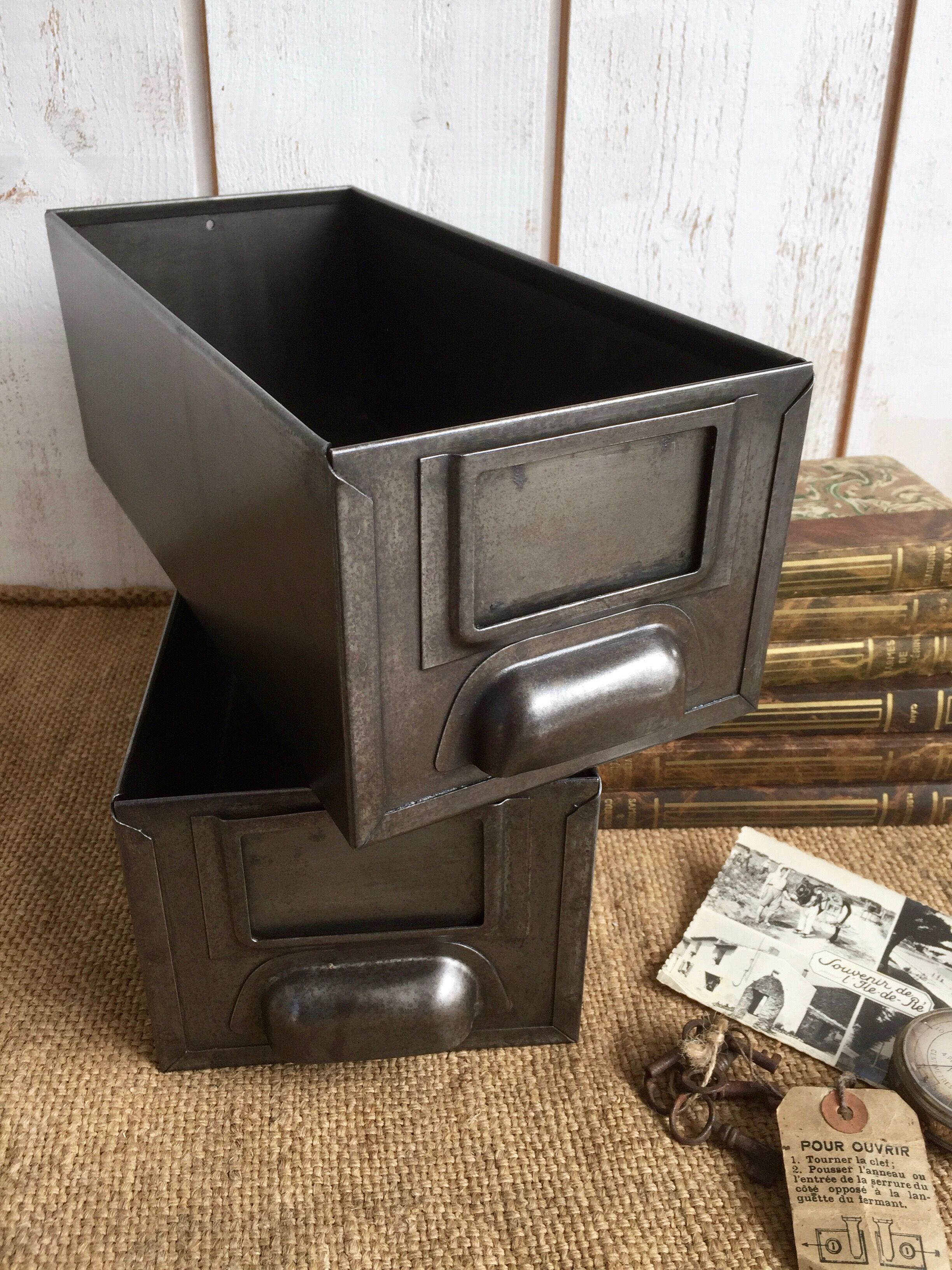 Pair of industrial drawers