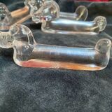 Set of 6 crystal knife rests Cristallerie Vannes