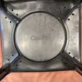 4 black leather chairs 412 cab by Mario Bellini signed Cassina