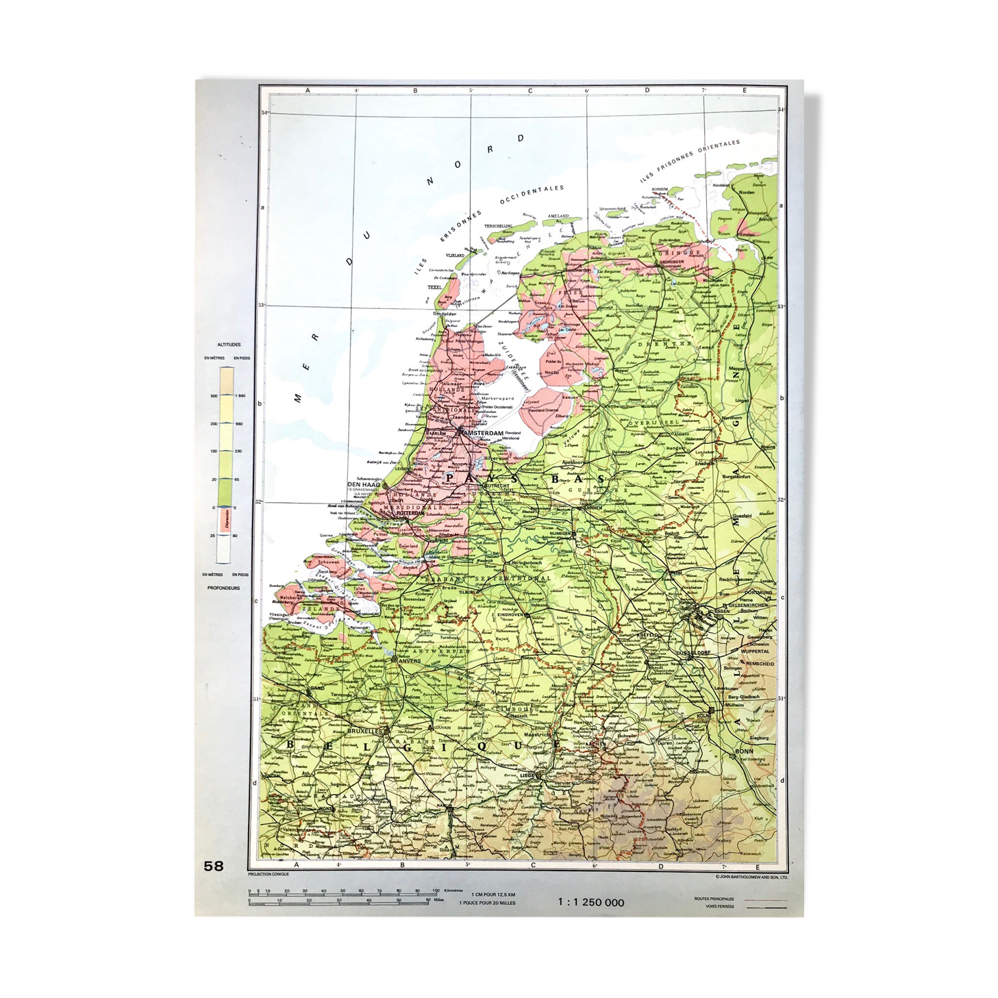 Carte des Pays-Bas 1962