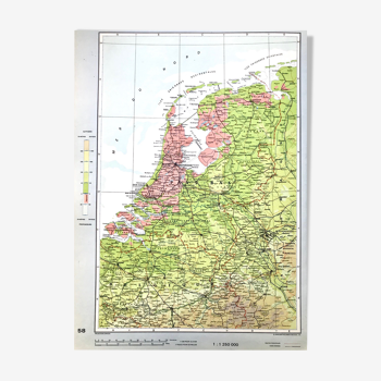 Carte des Pays-Bas 1962