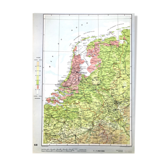 Map of the Netherlands 1962