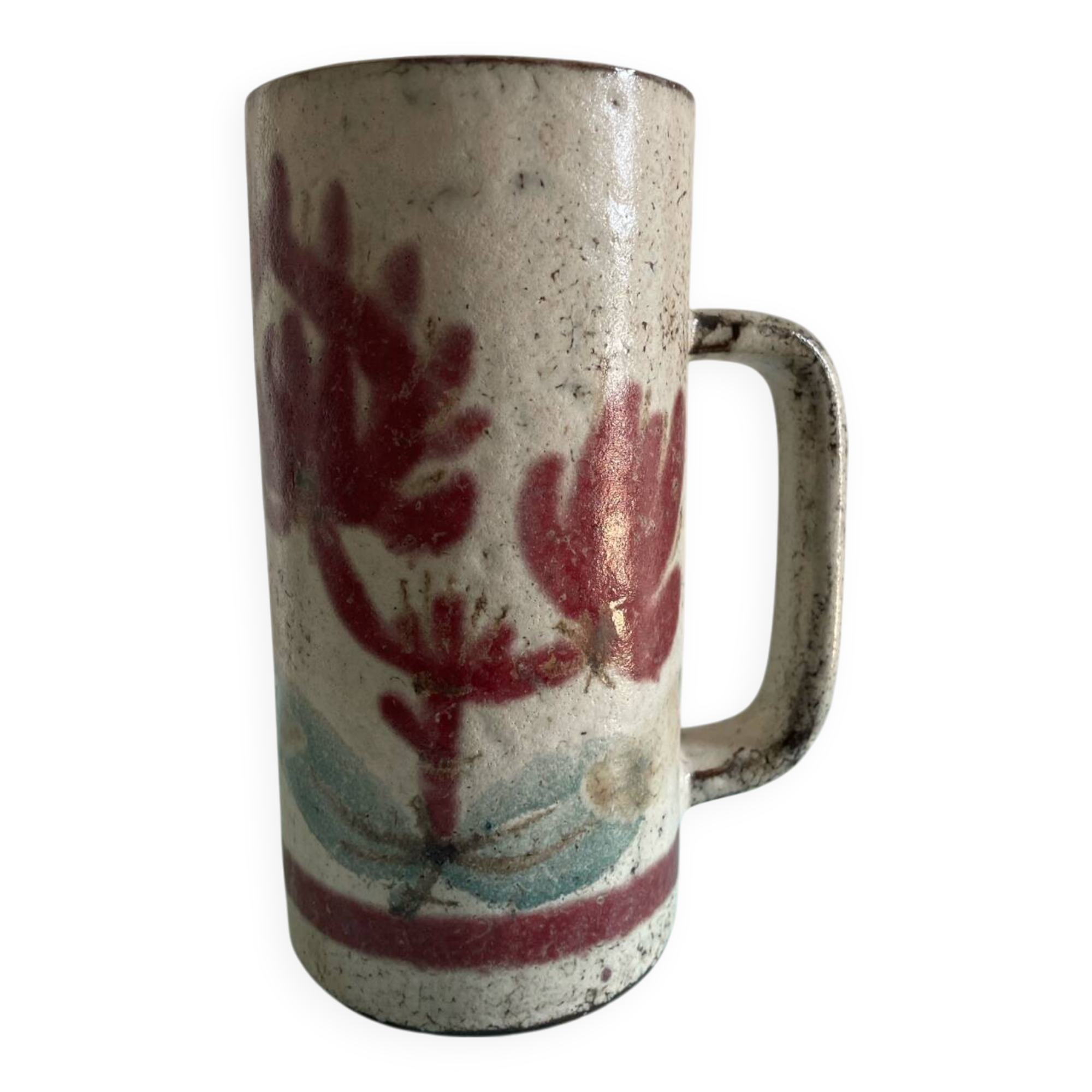 Vintage tankard signed Gustave Reynaud – Atelier Le Mûrier, Vallauris –