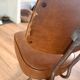 Chaise bienaise en métal et cuir