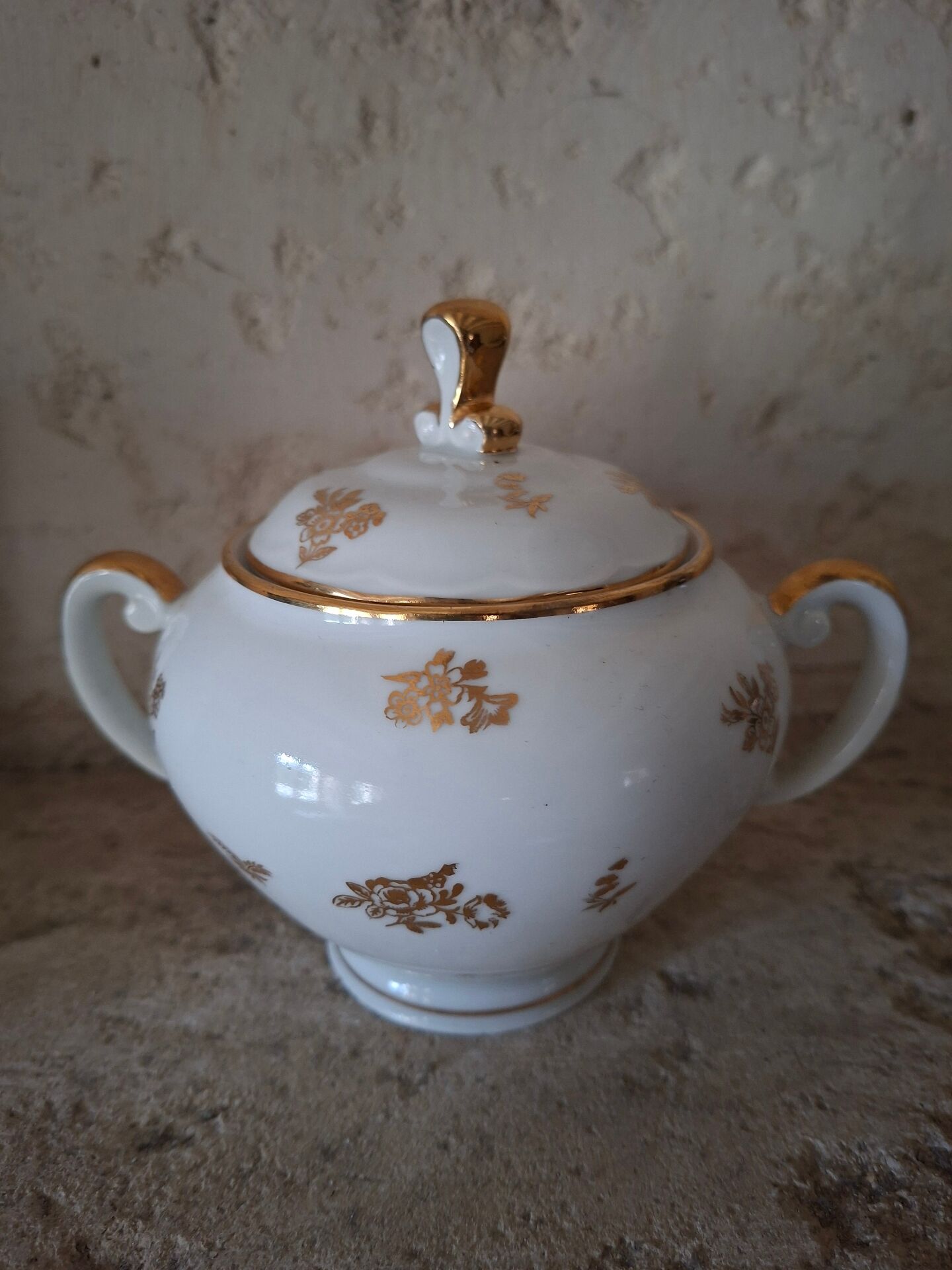 Limoges porcelain sugar bowl Foecy