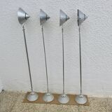 Set of 4 Artemide "mikado" pendant lights, FA Porsche design, 80s