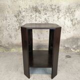 Vintage wooden pedestal table in art deco style