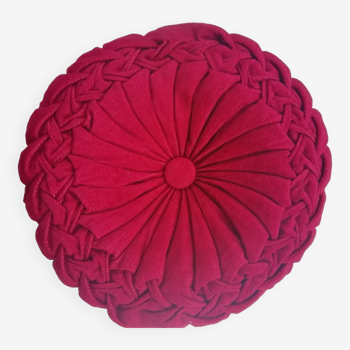 Round velvet cushion