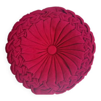 Round velvet cushion