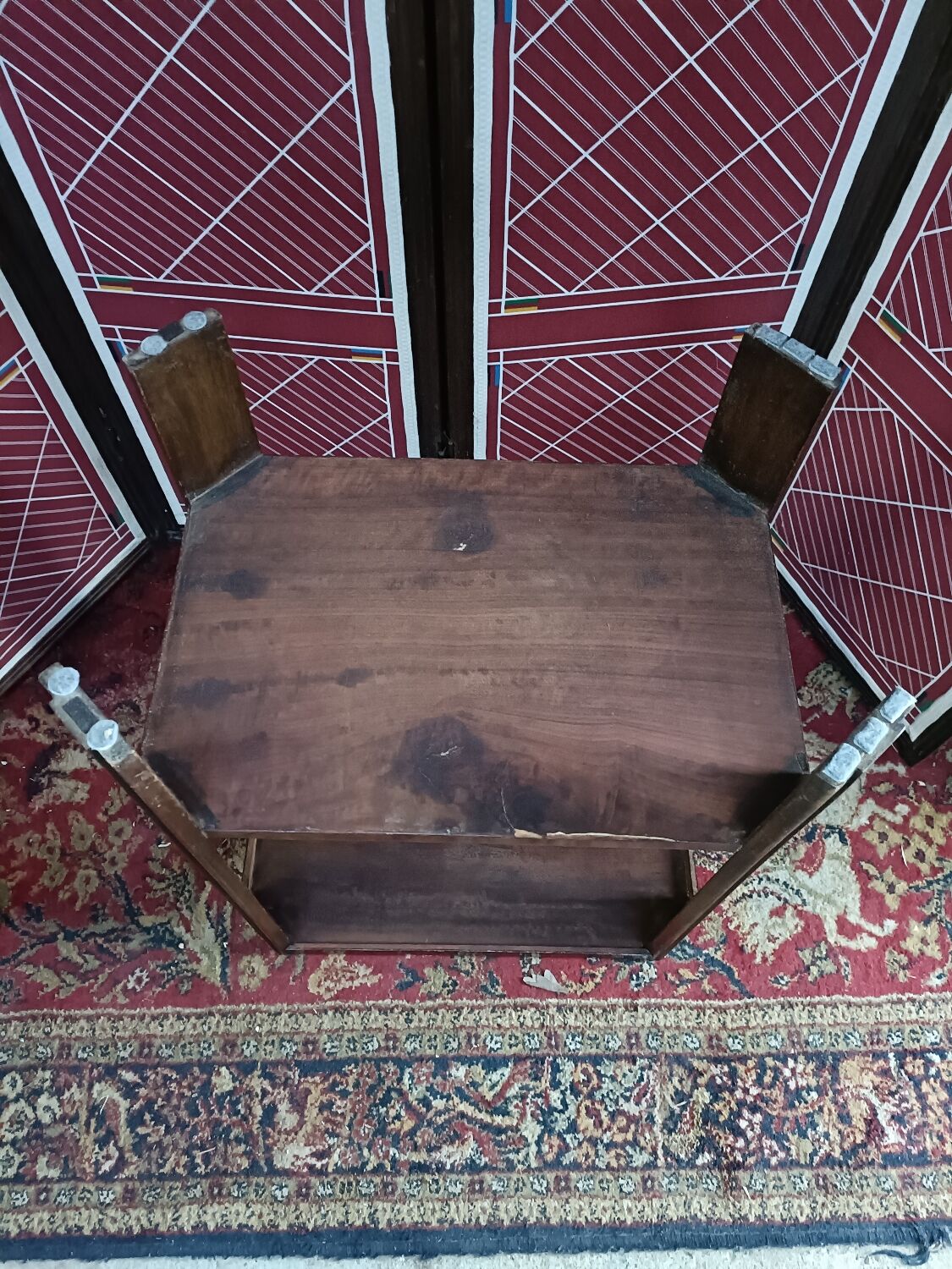 Old small art-deco pedestal table