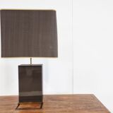Vintage lacquered and brass table lamp, 1970s