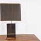 Vintage lacquered and brass table lamp, 1970s