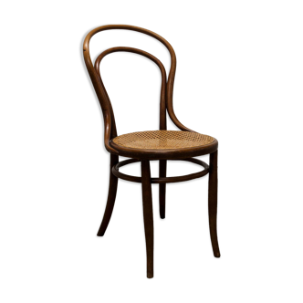 Chaise  bistrot bois courbé 1900 cannage