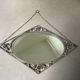 Vintage antique art deco mirror with hanging chain