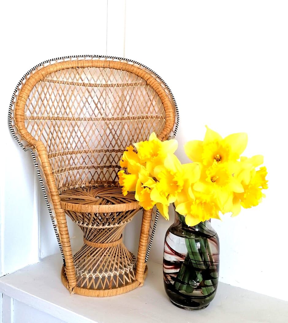 Emmanuelle armchair in doll rattan 48 cm