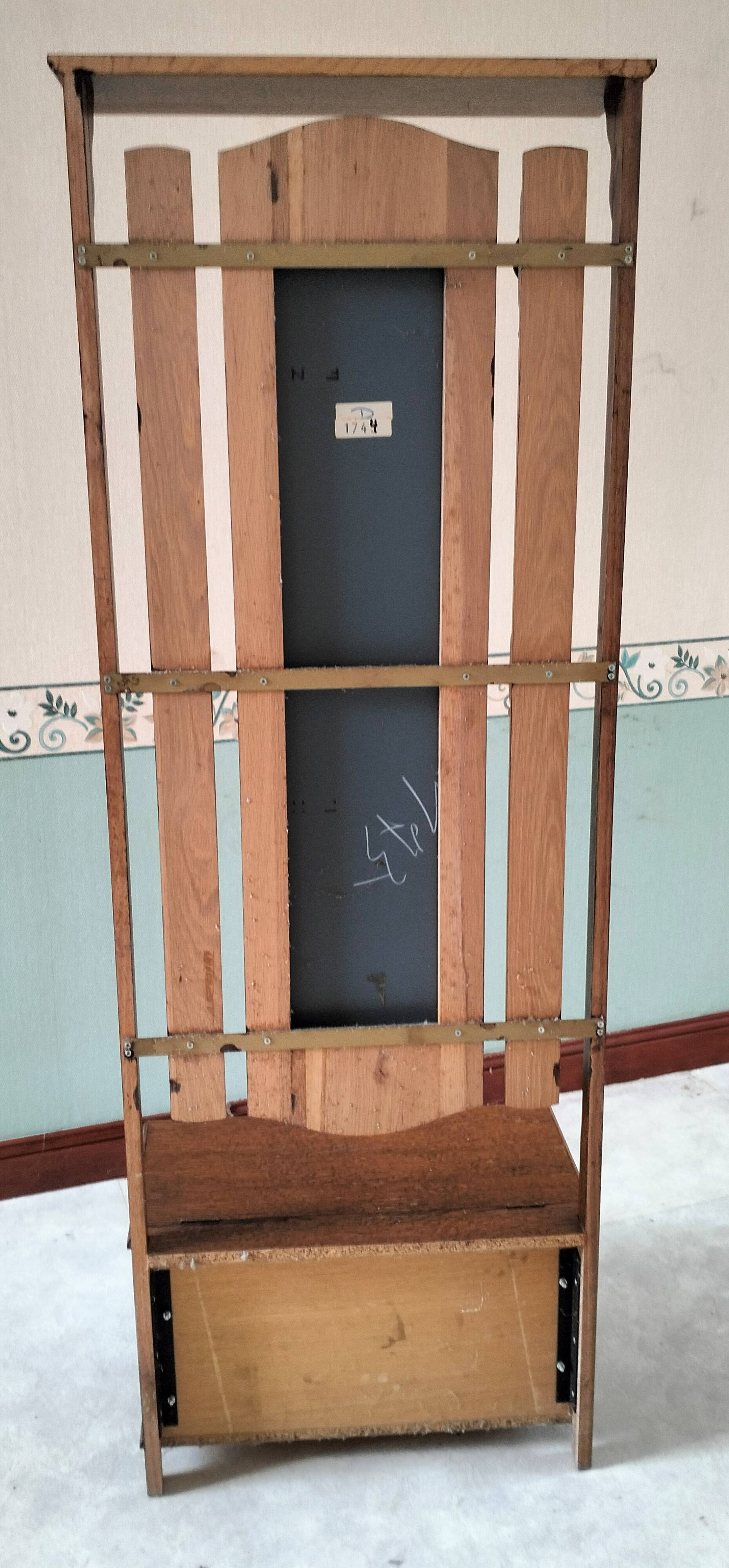 Old coat rack mirror cloakroom circa 1950