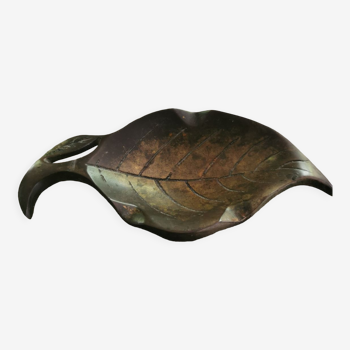 Brass ashtray leaf shape