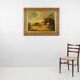 Belgian Artist, Farm Scene, 20th Century, Large Oil on Canvas, Framed