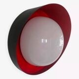 vintage glass globe metal wall light