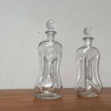Danish Vintage Kluk Kluk Glass Bottles from Holmegaard, 1970s, Set of 2