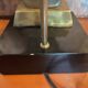 Lampe pharaon en bronze de style Hollywood Regency
