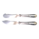 Set of 2 silver-plated and stainless steel Nogent serving knives