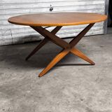 Vintage Scandinavian extendable teak table from the 1970s.