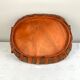 Tray in wood and wicker