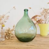 Dame-Jeanne ancienne en verre verte H30