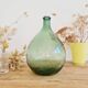 Antique green glass demijohn H30