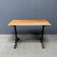 Table de bistrot ancienne française avec plateau en bois d'orme clair