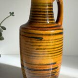 Vintage glazed ceramic amphora vase - west germany