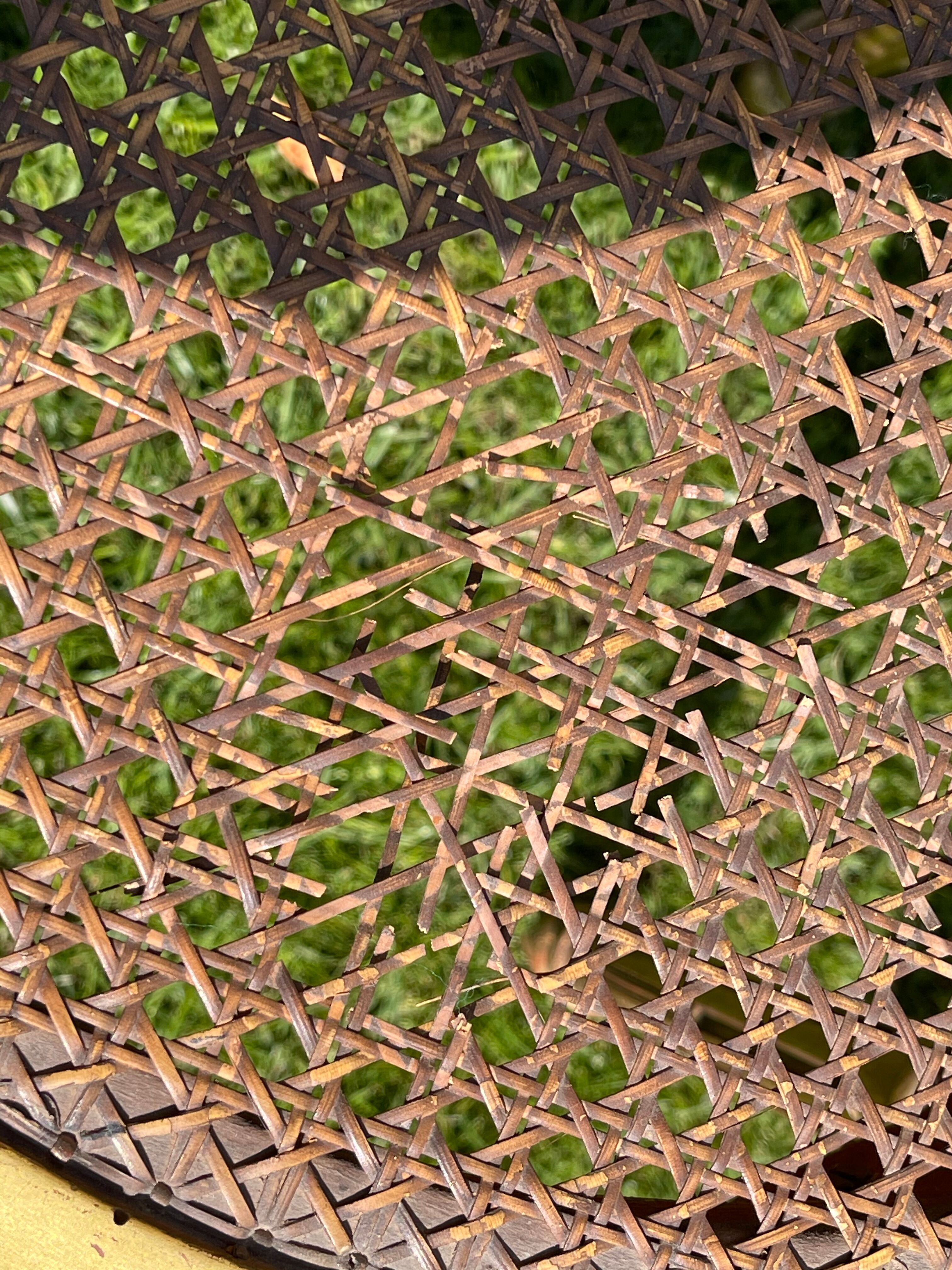 Pair of Golden Wood Chairs - Louis XVI Style Cannage