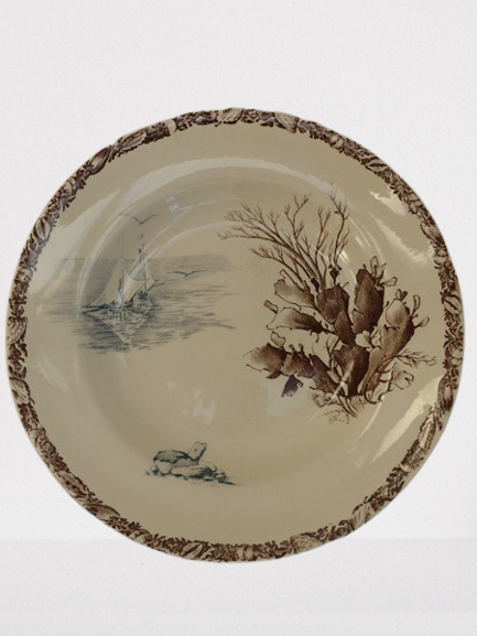 Marine decoration service in earthenware from Choisy-le-Roi