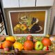 Still life signed Soulie. Oil on canvas, Montparnasse frame